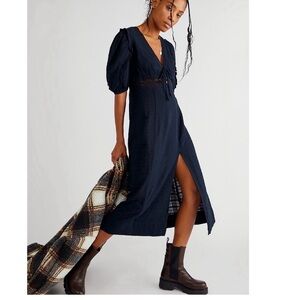 Free People Slow Pace Midi Black NWT